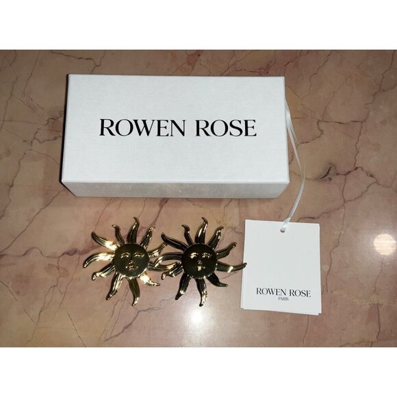 NWT Rowen Rose Gold Sunburst Earrings - Picture 4 of 12